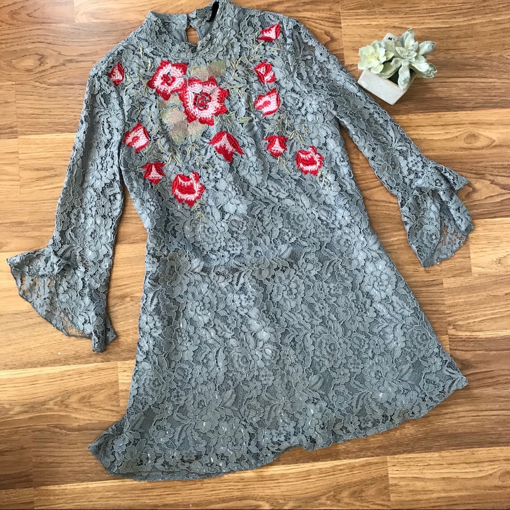 ASOS Embroidered Floral Lace Party Dress